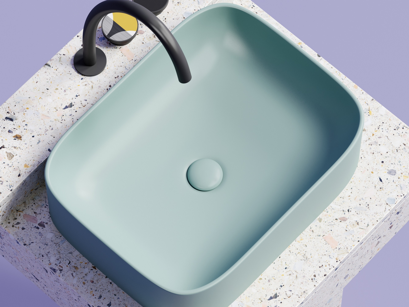 Фото Раковина Ceramicanova Element CN6052MLG накладная 50,5 × 38 × 15 см, зеленый матовый