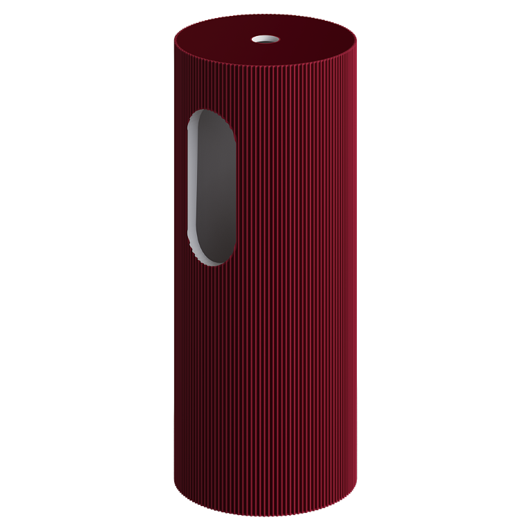 Фото Пьедестал для раковины Armadi Art Sole 801-Base-Rib-BUR напольный круглый рифленый 72 см, Burgundy (бордовый)