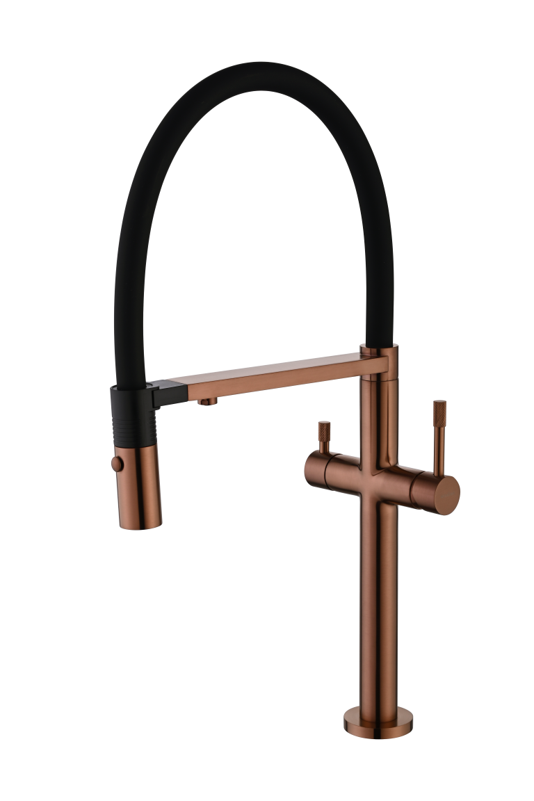 Фото Смеситель для кухни Boheme Uno 115-BRB c краном питьевой воды бронза браш