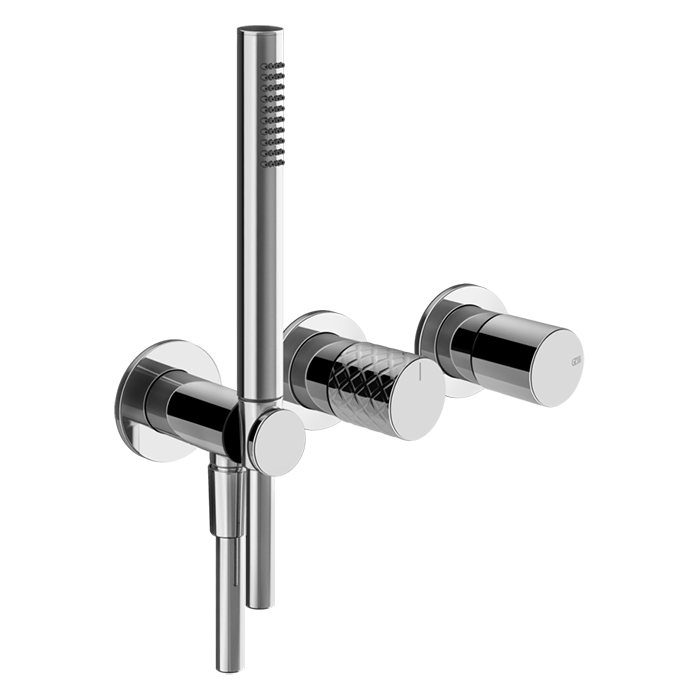 Фото Смеситель Gessi Habito 70138#031 для душа с переключателем на 2 потока, хром