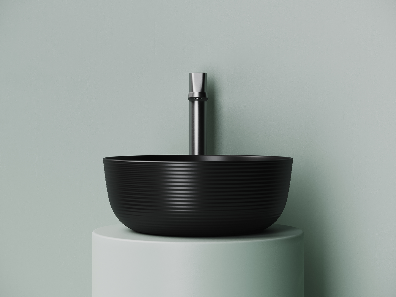 Фото Раковина Ceramicanova Element CN6073MB накладная 35,6 × 35,6 × 13,5 см, черный матовый