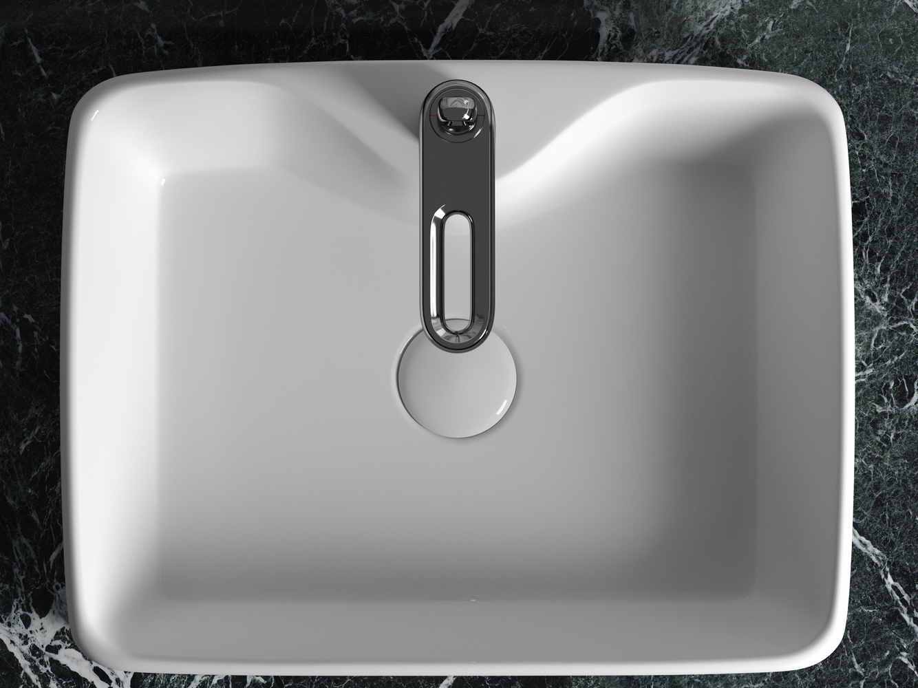 Фото Раковина Ceramicanova Element CN6033 накладная 48 × 37 × 13 см, белый глянцевый