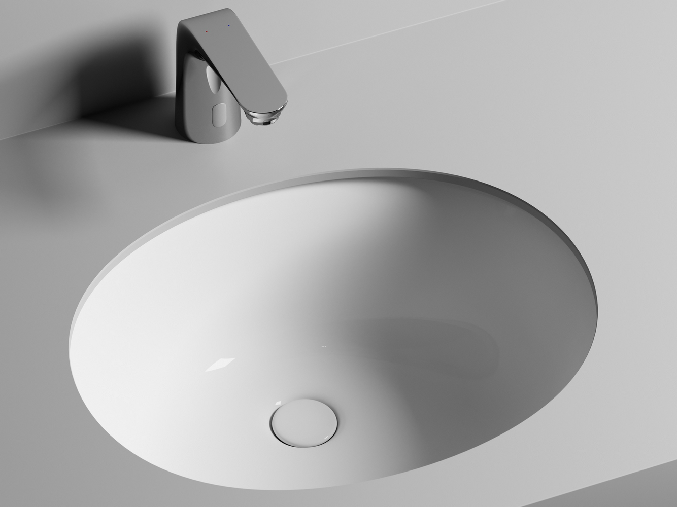 Фото Раковина Ceramicanova Element CN6042 встраиваемая под столешницу 51 × 42 × 19,5 см, белый глянцевый