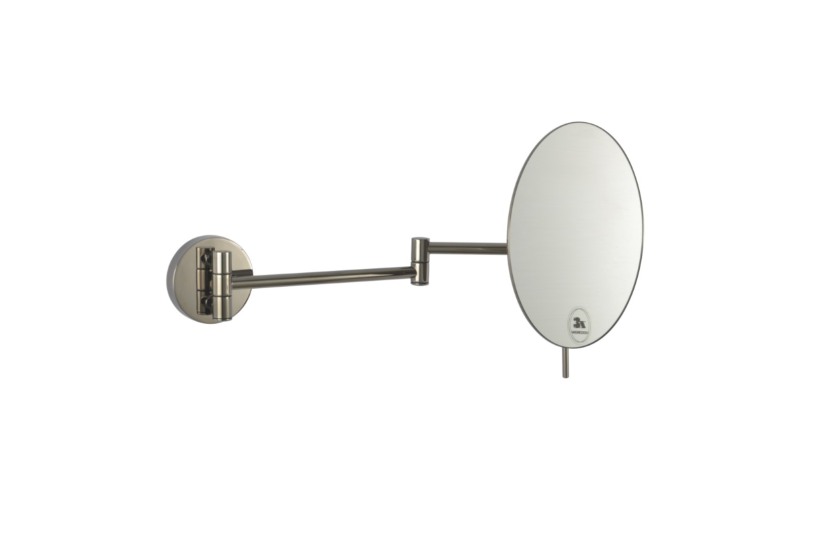 Фото Косметические зеркало Boheme 508-SGM настенное увел 3Х Shine Gun Metal, графит глянец