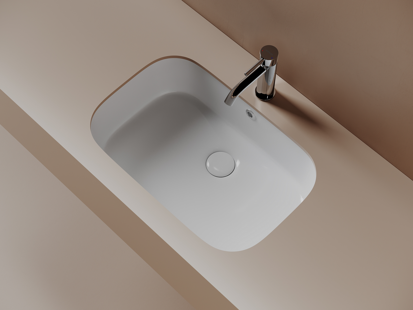 Фото Раковина Ceramicanova Era CN15006 встраиваемая под столешницу 57 × 39,5 × 19 см, белый глянцевый