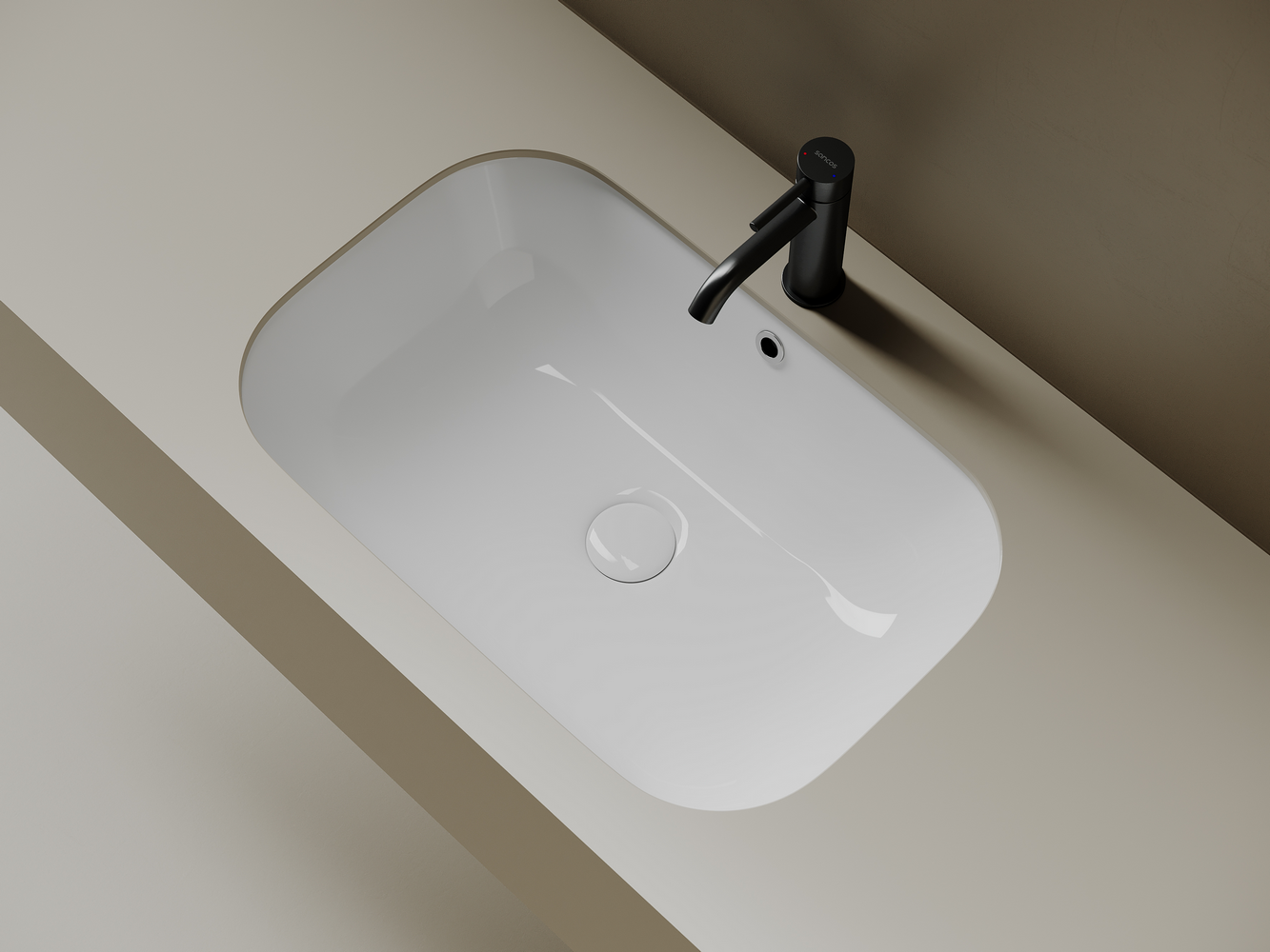 Фото Раковина Ceramicanova Era CN15007 встраиваемая под столешницу 61,5 × 41 × 19 см, белый глянцевый