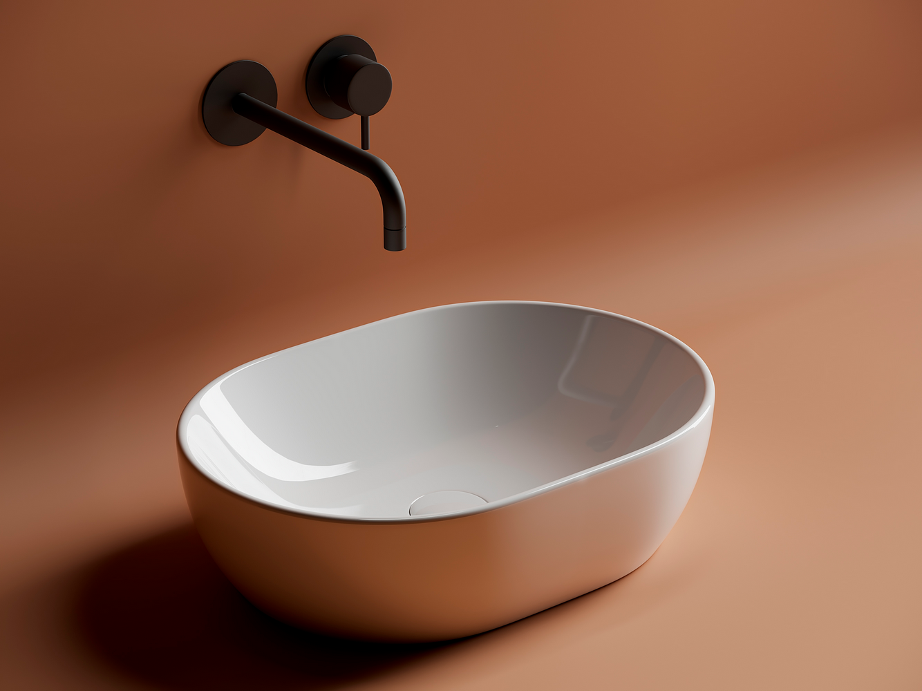 Фото Раковина Ceramicanova Element CN6019 накладная 48 × 35 × 14 см, белый глянцевый