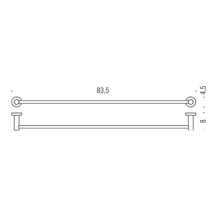Фото Полотенцедержатель Colombo Plus W4912.HPS1 подвесной нержавейка L 83,5 см