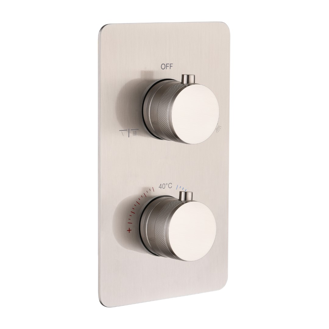 Фото Смеситель для душа Boheme Cell 134-2-NB термостат на 2 потока никель браш