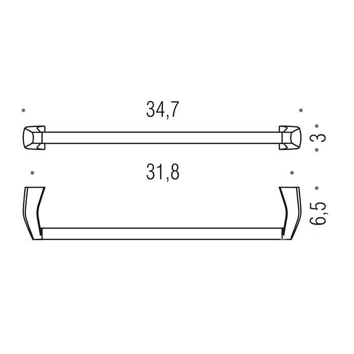 Фото Полотенцедержатель Colombo Road B8010.CRQ подвесной L 50 см хром глянец
