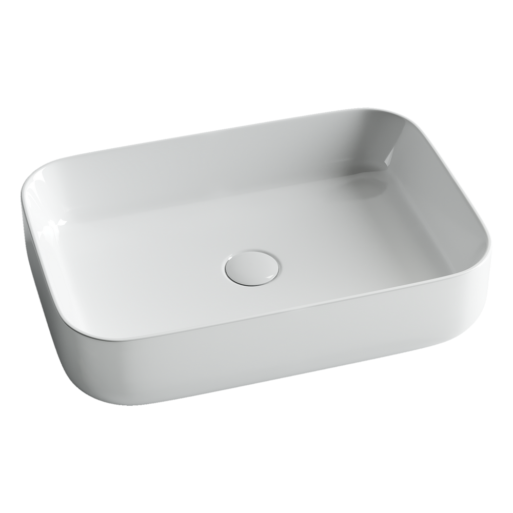 Фото Раковина Ceramicanova Element CN5004 накладная 60 × 42 × 13,5 см, белый глянцевый