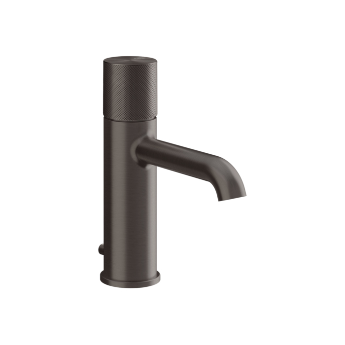 Фото Смеситель Gessi Habito 70601#707 для раковины с донным клапаном, черный хром браш pvd