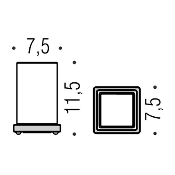 Фото Стакан Colombo Look B1641.CR-VAN настольный хром глянец/стекло матовое