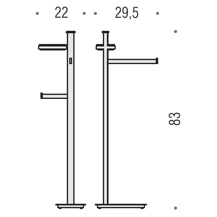 Фото Стойка Colombo Units B9113S.CR напольная хром глянец
