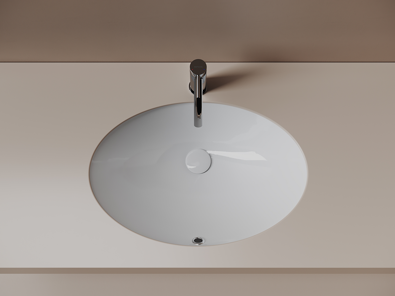 Фото Раковина Ceramicanova Era CN6081 встраиваемая под столешницу 61,5 × 43,5 × 22 см, белый глянцевый