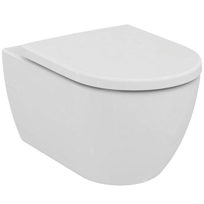 Фото Унитаз подвесной Ideal Standard Ellisse T569201, безободковый, с сиденьем с микролифтом, белый глянцевый
