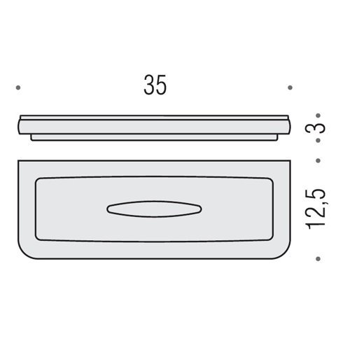 Фото Мыльница Colombo Lulu B6203.HPS-VAN подвесная золото глянец/стекло матовое