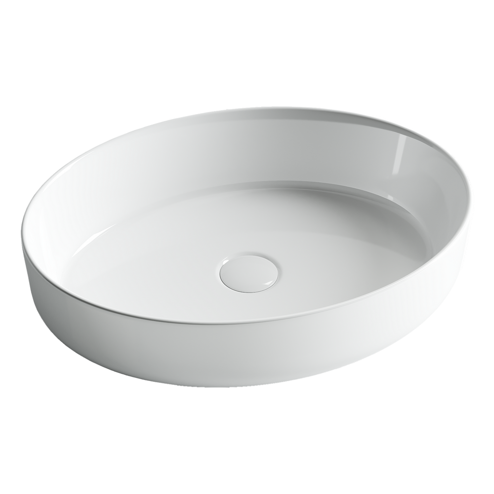 Фото Раковина Ceramicanova Element CN5002 накладная 55 × 40 × 14 см, белый глянцевый