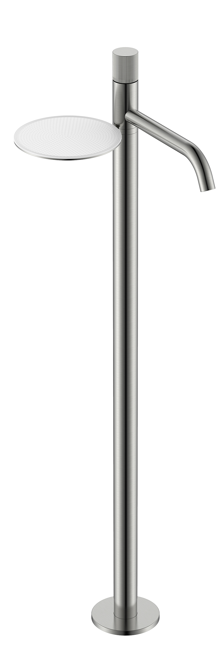 Фото Смеситель для раковины Boheme Stick 120-NB.3 напольный никель браш