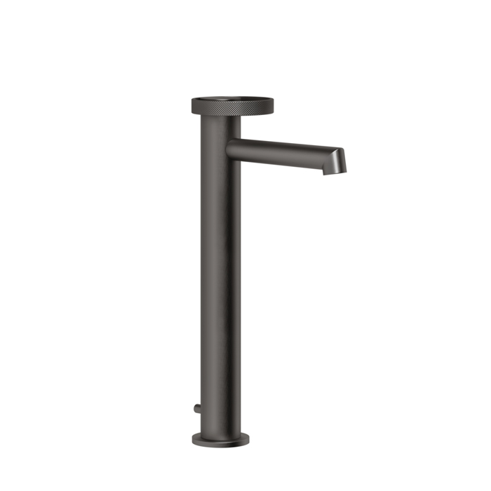 Фото Смеситель Gessi Anello 63303#707 для раковины с донным клапаном, черный хром браш pvd