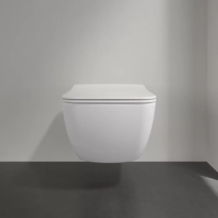 Фото Унитаз подвесной Villeroy & Boch Venticello 4611RSR1, безободковый, с сиденьем с микролифтом, белый глянцевый