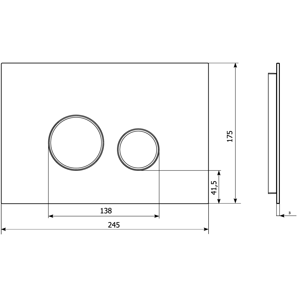 Фото Кнопка смыва KK-POL Aquafiori Sfera 350/AFS/051-00-00 нержавеющая сталь