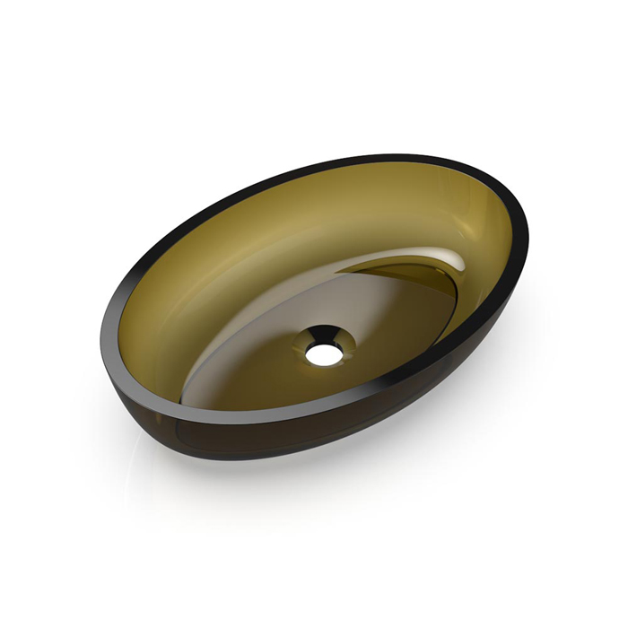 Фото Раковина Knief Solid Surface 70201030 накладная 55 см, цвет Pyrit # 030