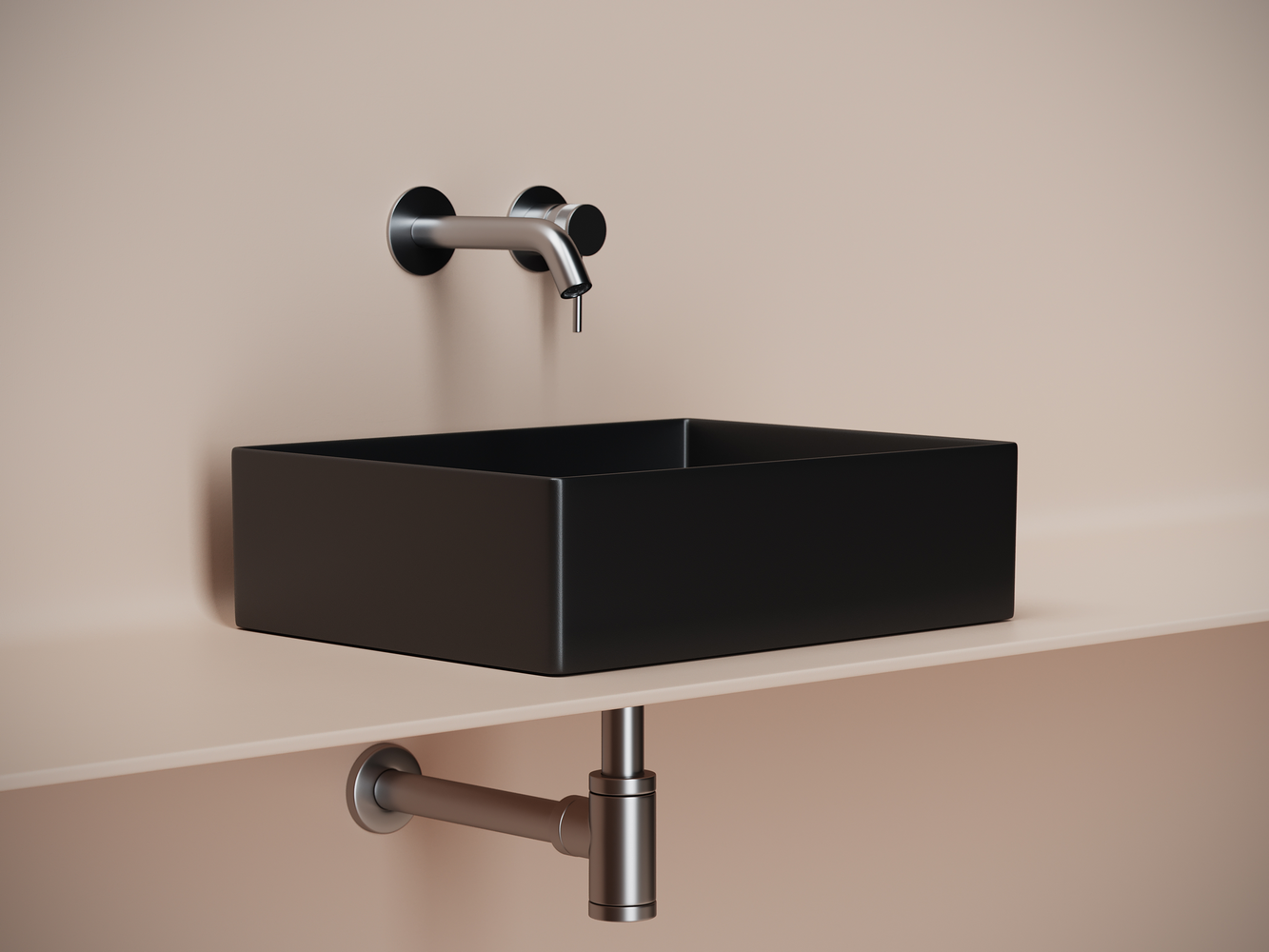 Фото Раковина Ceramicanova Element CN6069MB накладная 47,1 × 36,1 × 13 см, черный матовый
