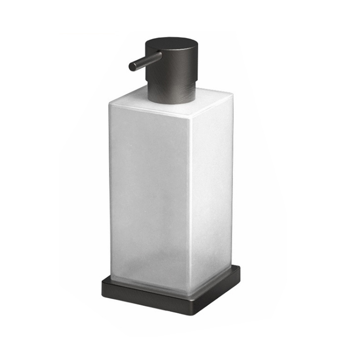 Фото Дозатор Colombo Look B9317.GM-VAN настольный графит матовый/стекло матовое