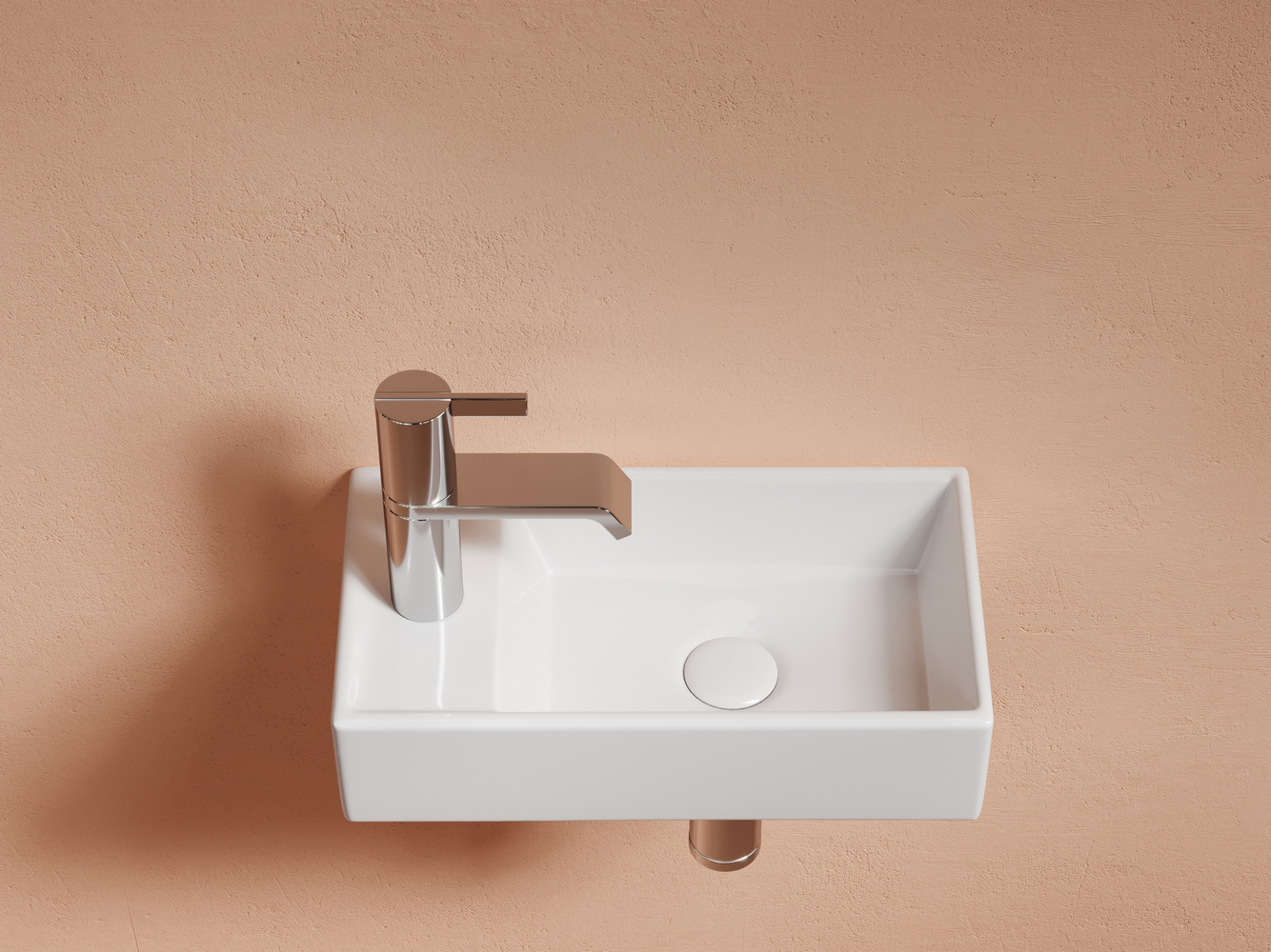 Фото Раковина Ceramicanova Element CN6051R подвесная 40,7 × 21,7 × 10 см, белый глянцевый
