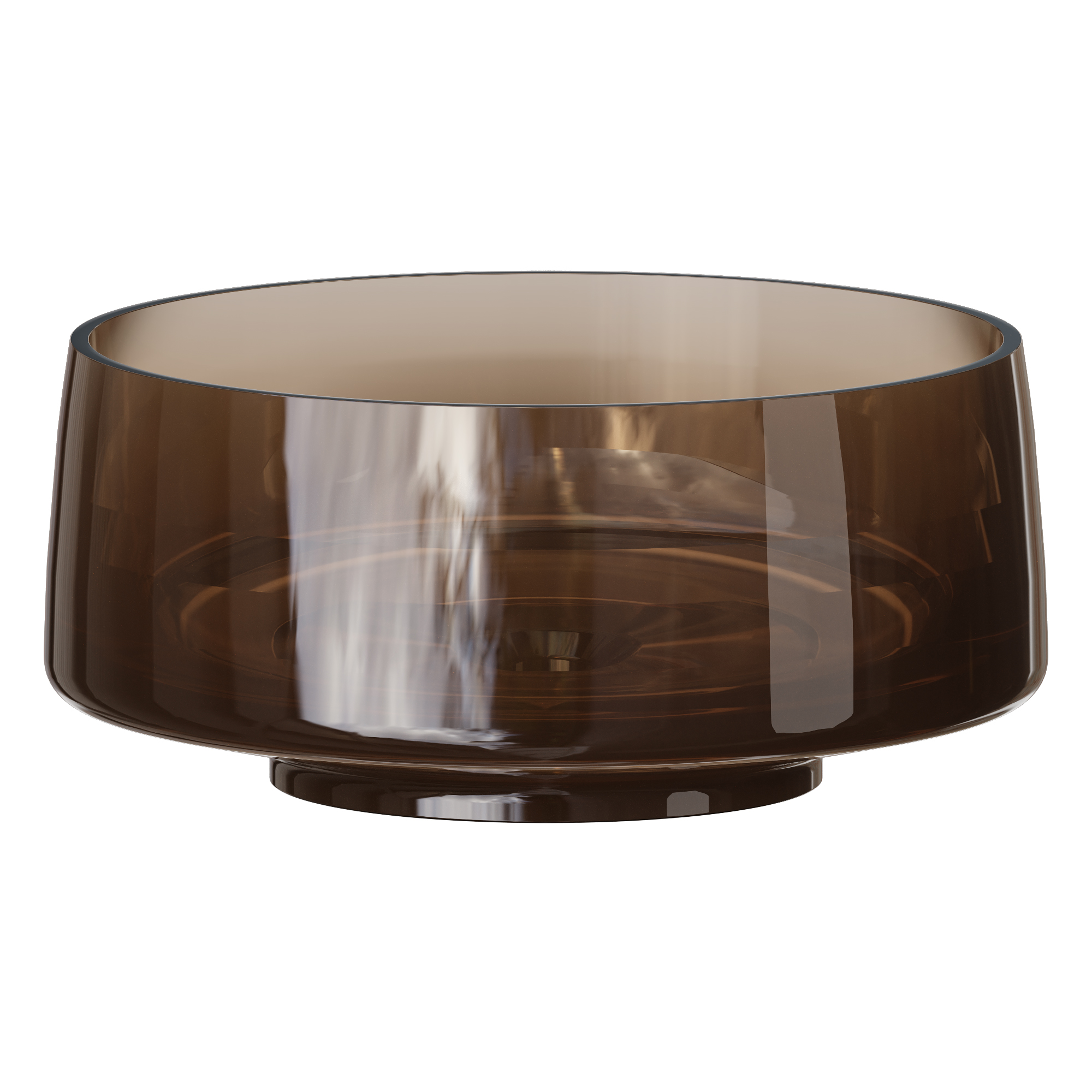Фото Раковина Boheme Glow 810-G-C накладная круглая 40 см, Coffee (прозрачный кофейный)