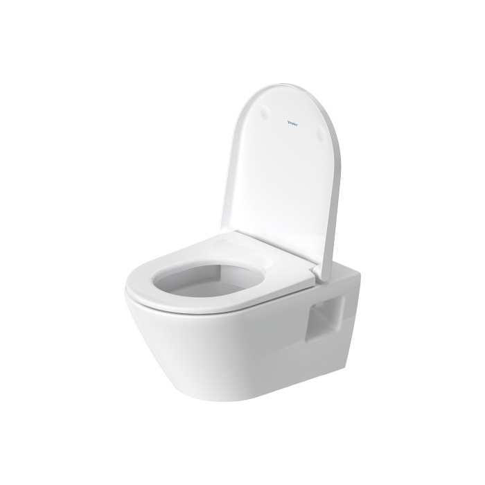 Фото Унитаз подвесной Duravit D-Neo 2578090000, безободковый, с сиденьем, белый глянцевый