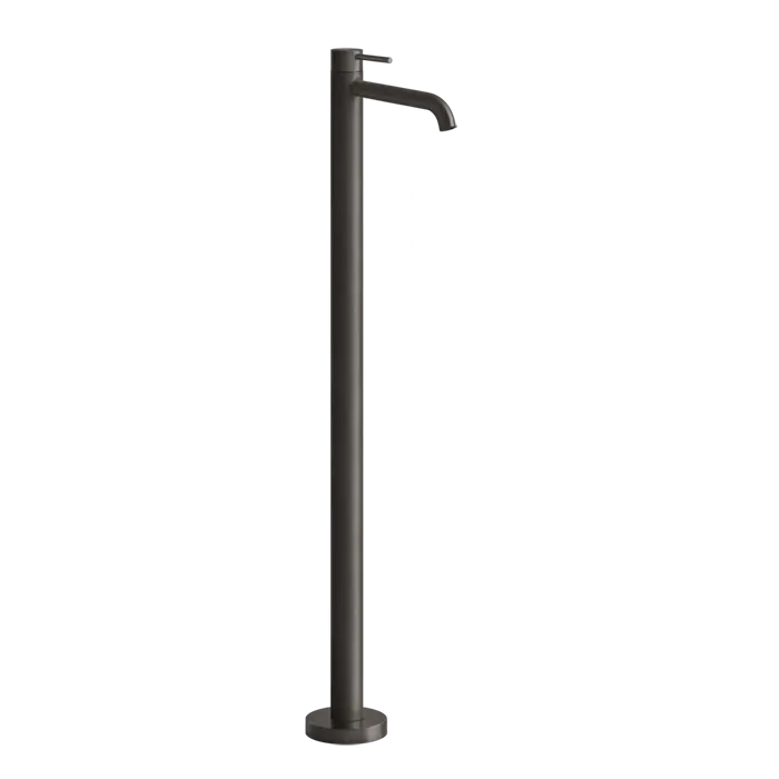 Фото Смеситель Gessi Gessi316 54097#707 для раковины напольный, черный хром браш pvd