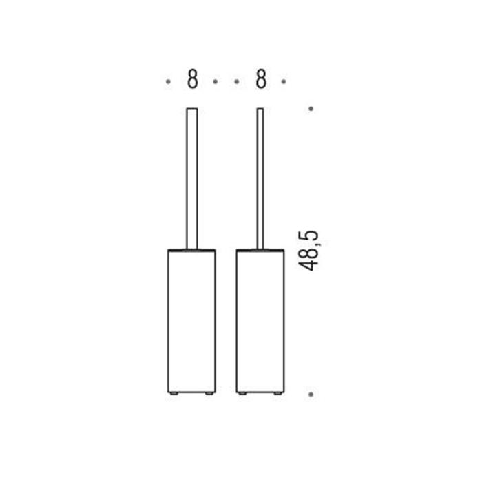 Фото Ершик Colombo Look B1606.VM напольный, Vintage Matt, янтарная бронза матовая