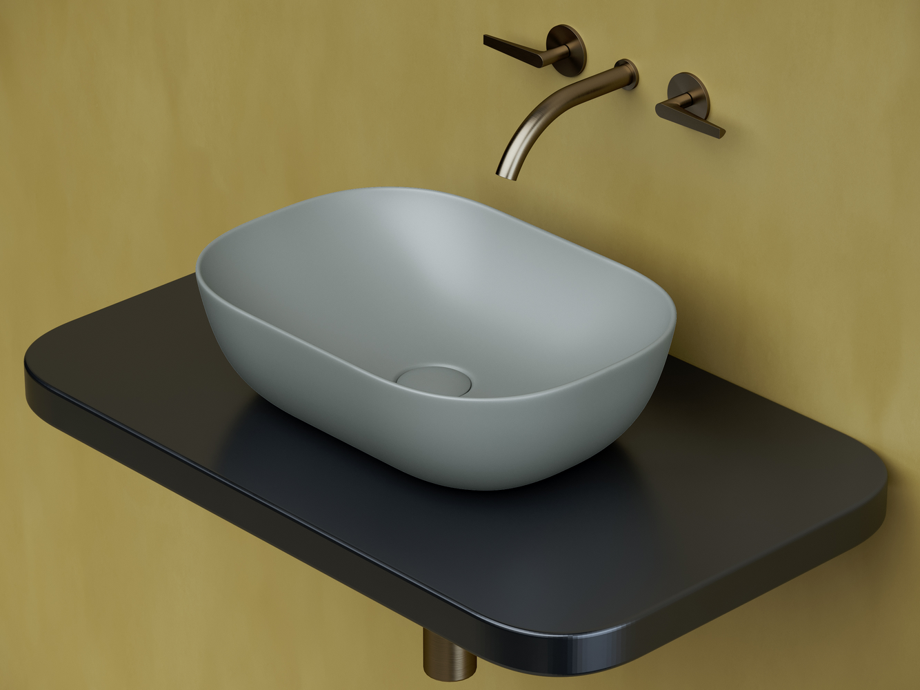 Фото Раковина Ceramicanova Element CN6009MH накладная 46 × 33 × 13,5 см, антрацит матовый