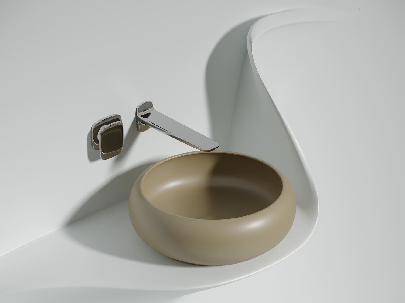 Фото Раковина Ceramicanova Element CN6050MC накладная 36 × 36 × 12 см, капучино матовый