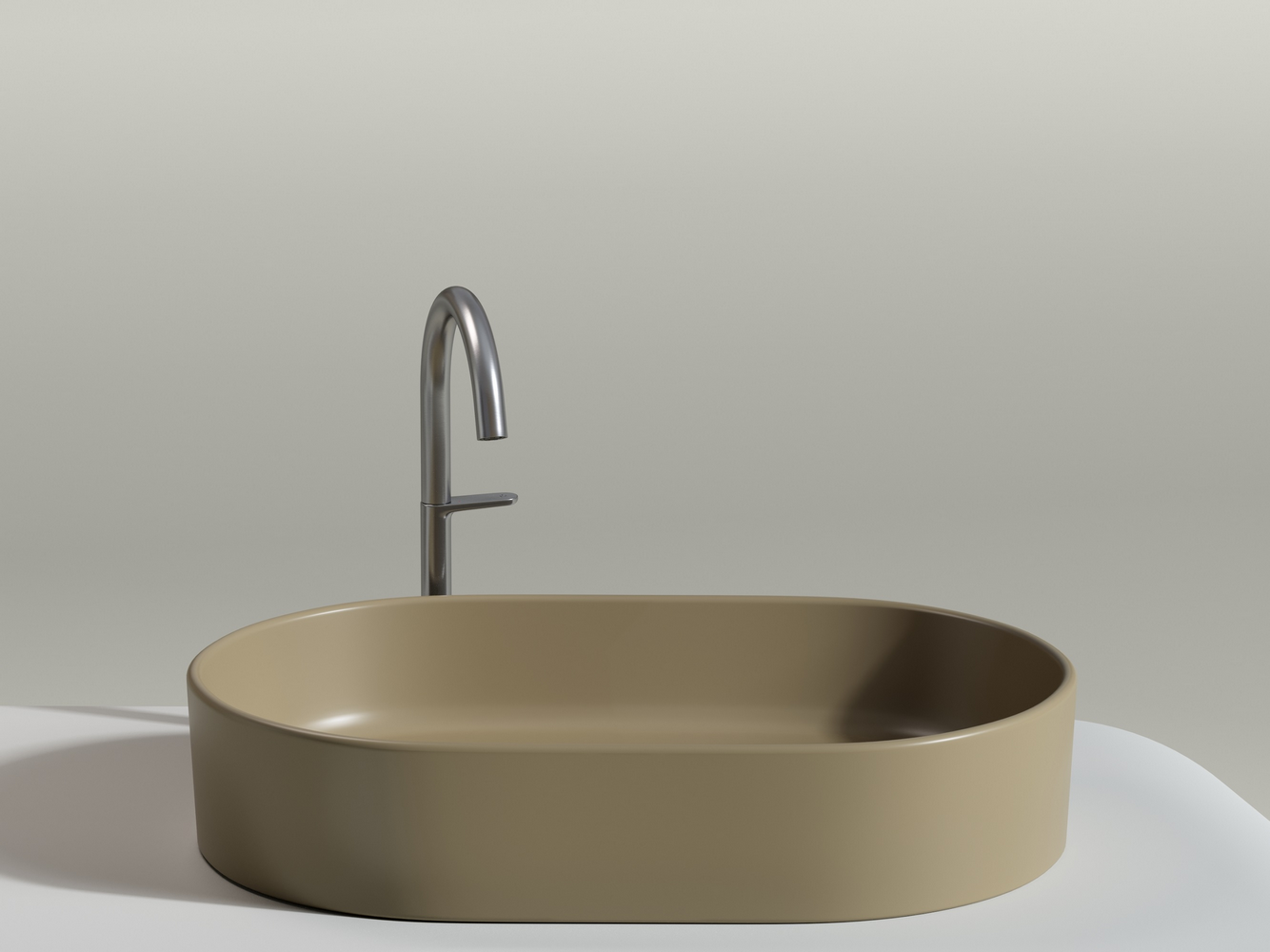 Фото Раковина Ceramicanova Element CN6048MC накладная 60 × 38,5 × 12,2 см, капучино матовый
