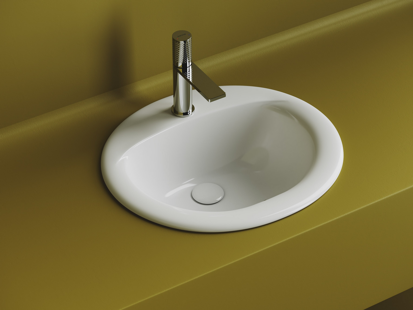 Фото Раковина Ceramicanova Sun CN6080 встраиваемая сверху 51,5 × 45,5 × 20 см, белый глянцевый