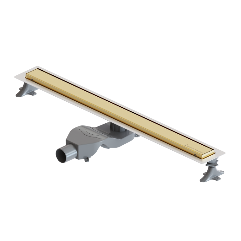 Фото Душевой лоток Boheme Premium Linear 982-80-G, 80 см, с сифоном, золото глянец
