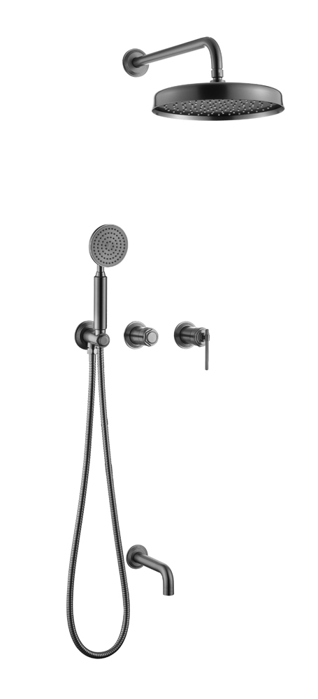 Фото Душевая система Boheme Eterna 174-2-GM gun metal, графит матовый