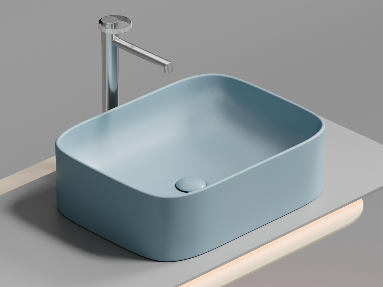 Фото Раковина Ceramicanova Element CN6052ML накладная 50,5 × 38 × 15 см, голубой матовый