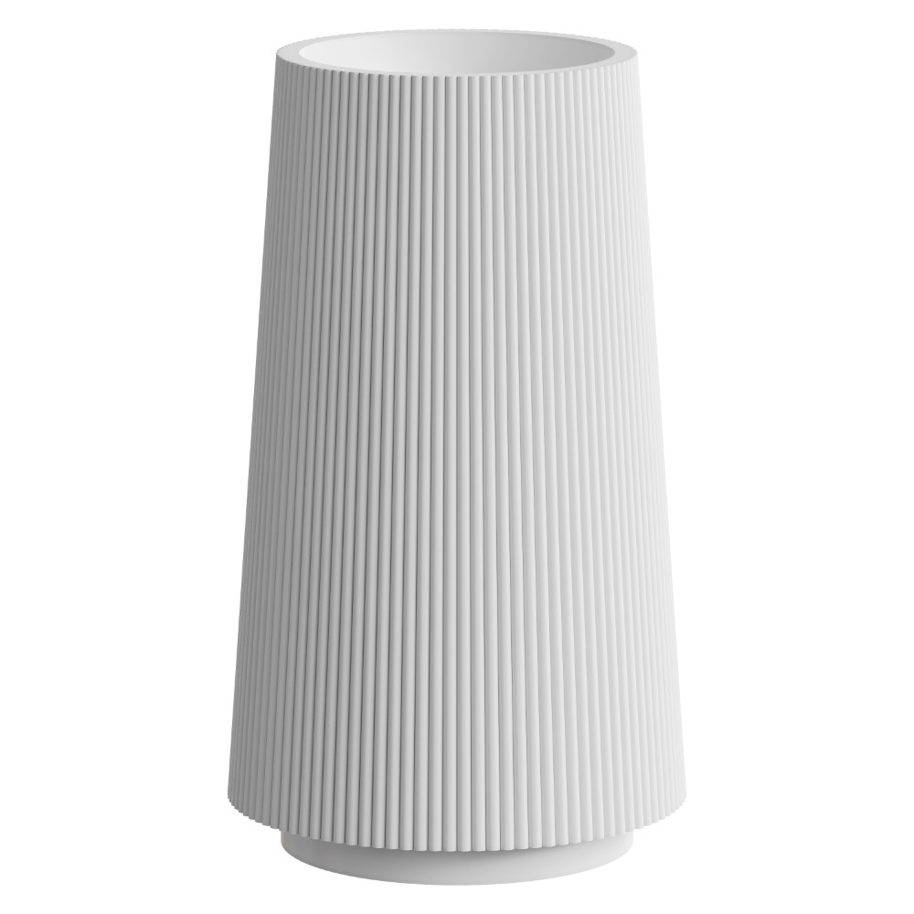 Фото Раковина Boheme Torre 801-Torre-MW напольная круглая рифленая 48×48×85 см, Matt White (белый)