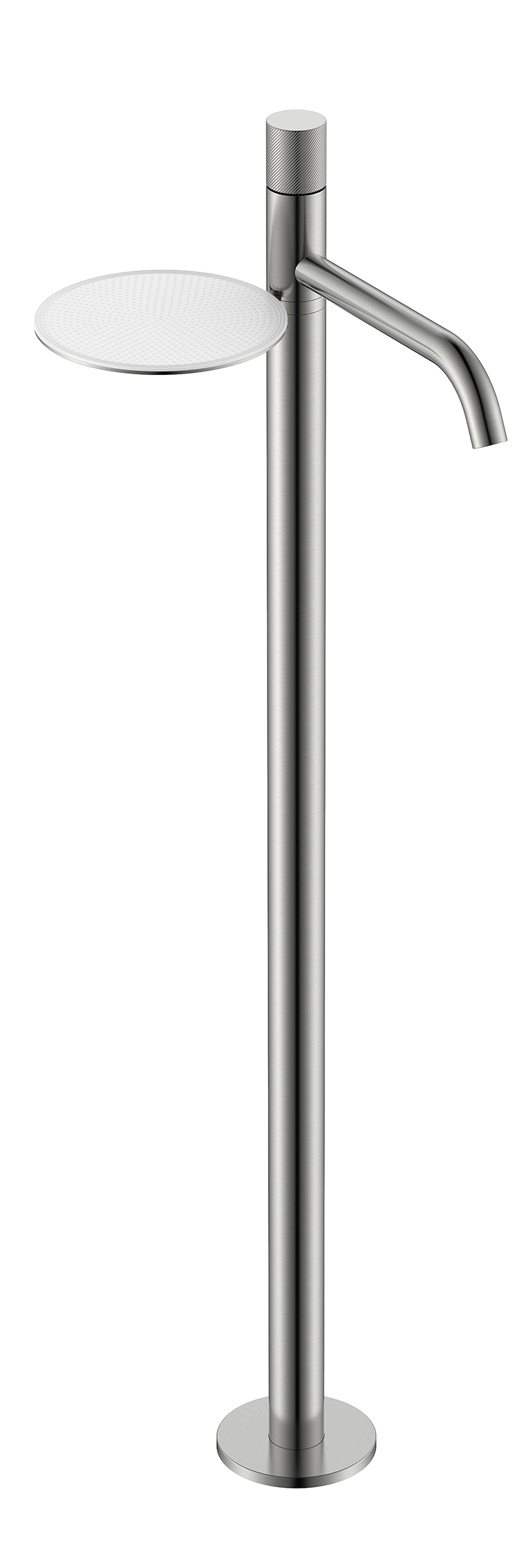 Фото Смеситель для раковины Boheme Stick 120-NB.4 напольный никель браш