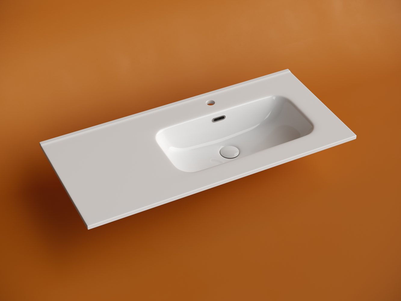 Фото Раковина Ceramicanova Element CN7003R мебельная 101 × 46,5 × 18 см, белый глянцевый