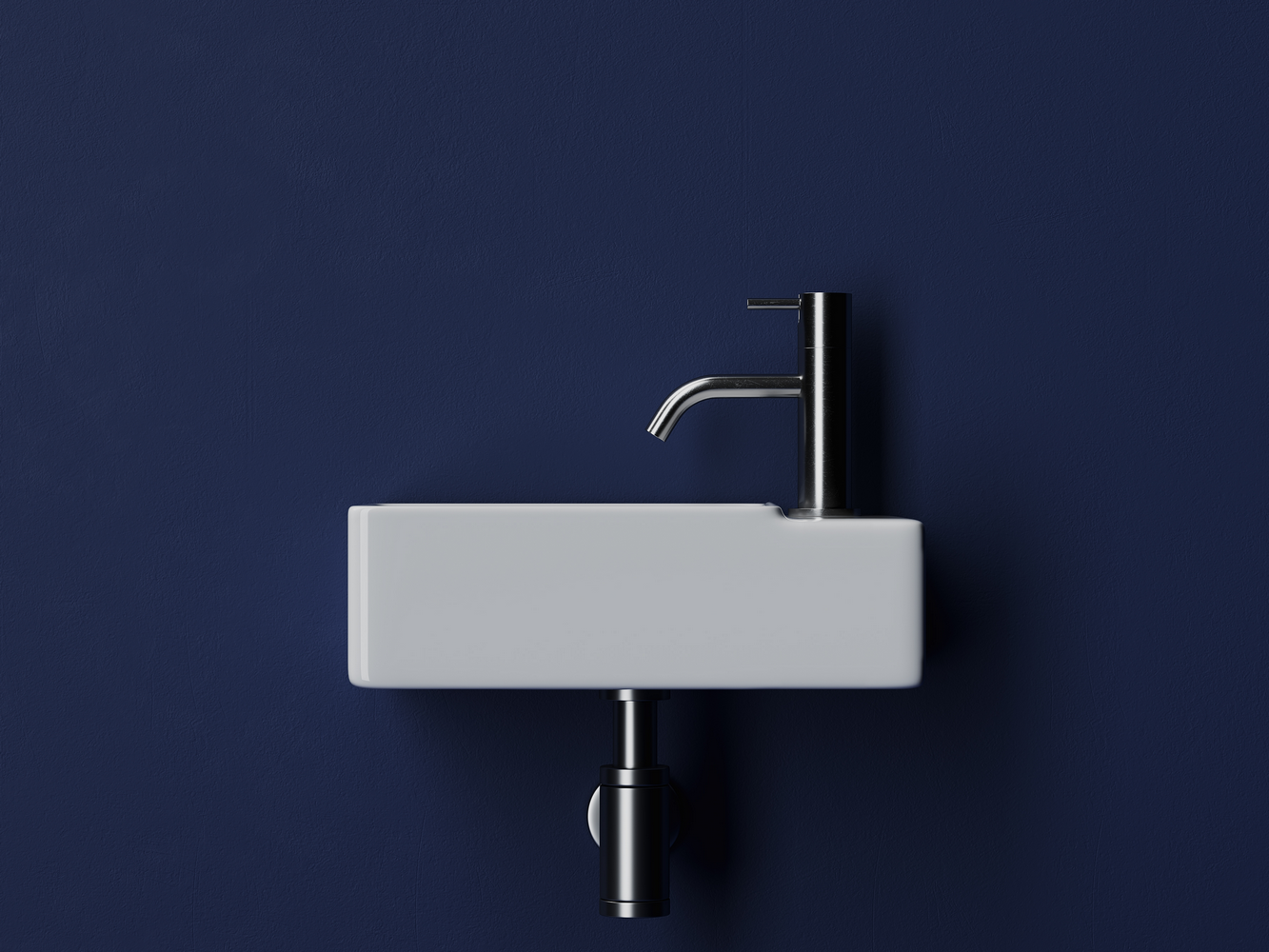 Фото Раковина Ceramicanova Element CN5045 подвесная 39,5 × 22 × 12,5 см, белый глянцевый