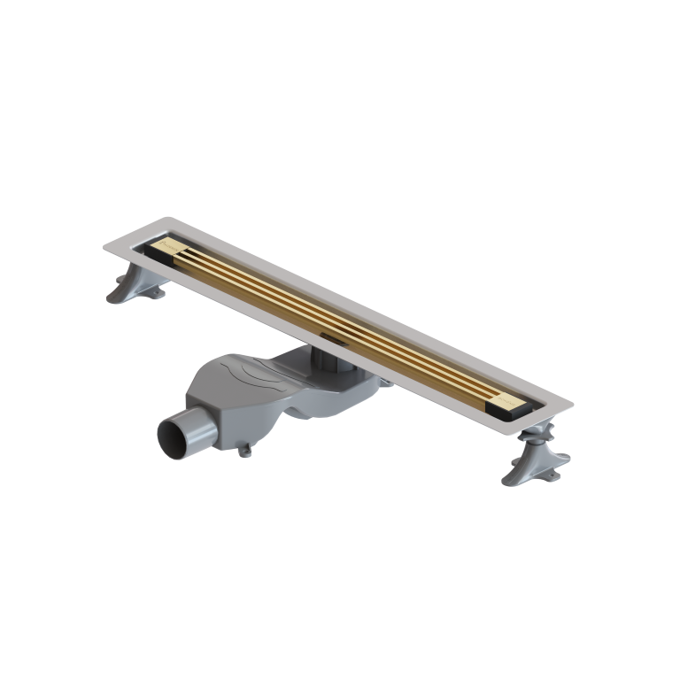 Фото Душевой лоток Boheme B&T Infinity 981-60-G, 60 см, с сифоном, золото глянец