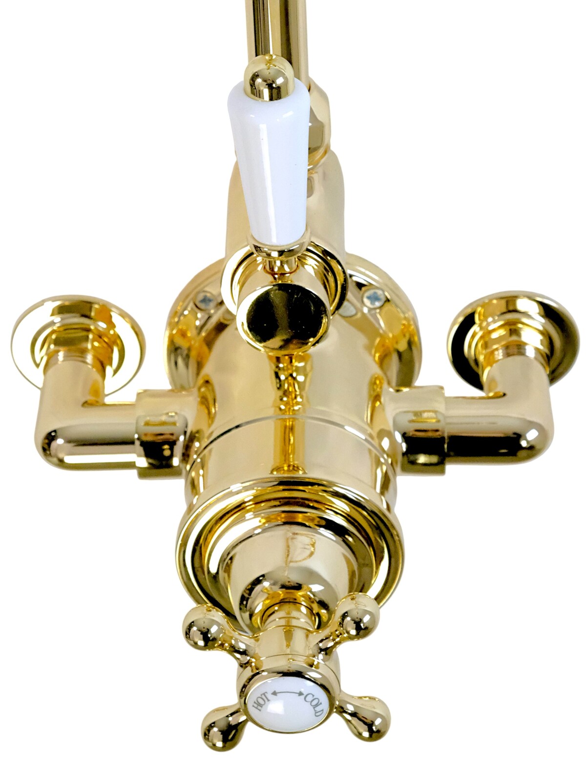 Фото Душевая стойка Migliore King 32880 с термостатом, золото глянец