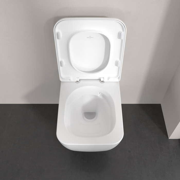 Фото Унитаз подвесной Villeroy & Boch Skyla 4682CL01, безободковый, с сиденьем с микролифтом, белый глянцевый