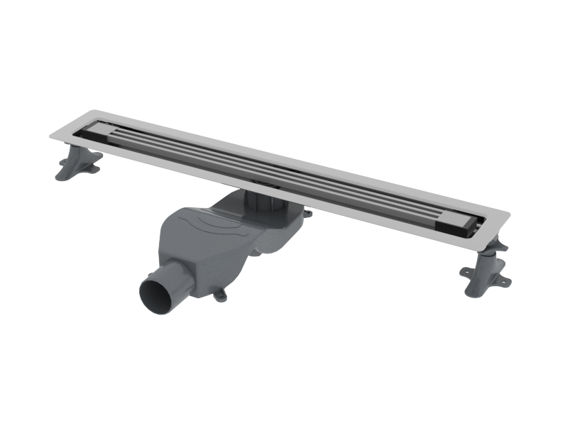 Фото Душевой лоток Boheme B&T Infinity 981-80-CR, 80 см, с сифоном, хром брашированный