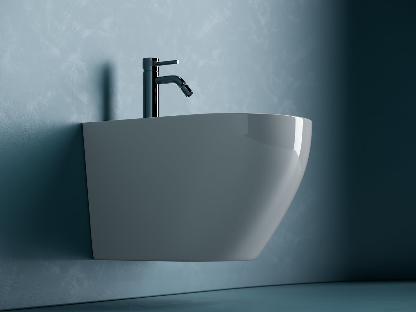 Фото Биде Ceramicanova Uno CN11002 подвесное, белый глянцевый